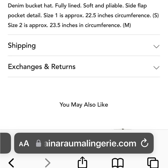 LAINA Rauma white denim bucket hat - Picture 7 of 7